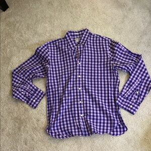 J Crew Purple Checkered Men's Button Up Shirt